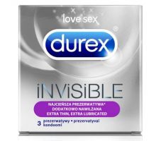 Durex Invisible Extra Lubricated 3 ks